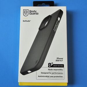 iPhone 13 Pro Max - BodyGuardz Solitude Series Case (CLEAR BLACK)